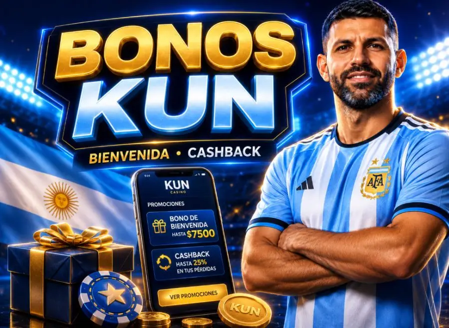 Bonos en casino del Kun Aguero: bienvenida, cashback y requisitos
